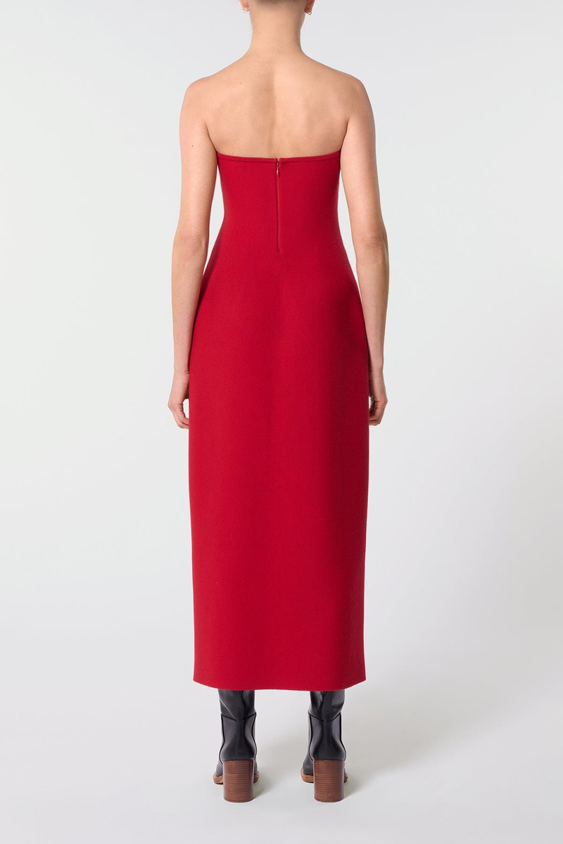 Immanuel Knit Dress in Scarlet Red Merino Wool 4