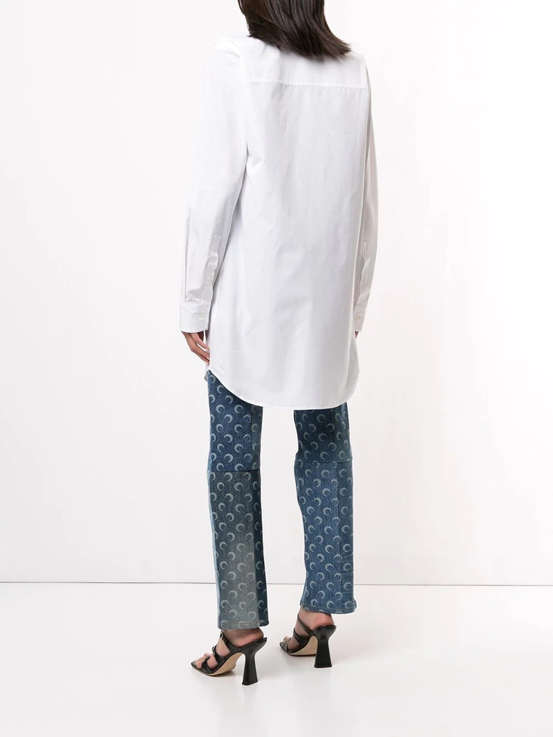 palm-tree motif long-line shirt 4