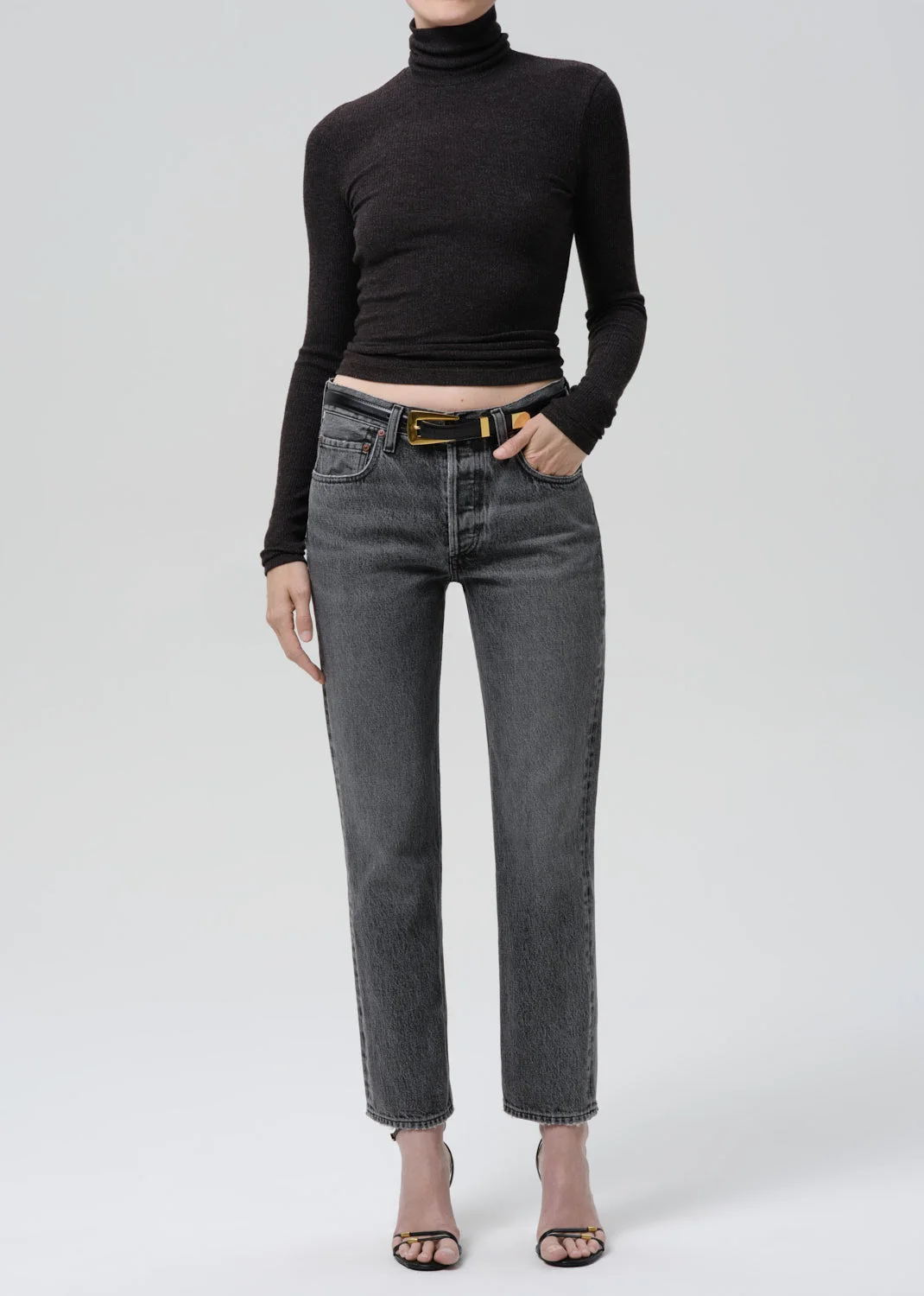 Caradene Turtleneck In Heather Charcoal - 1