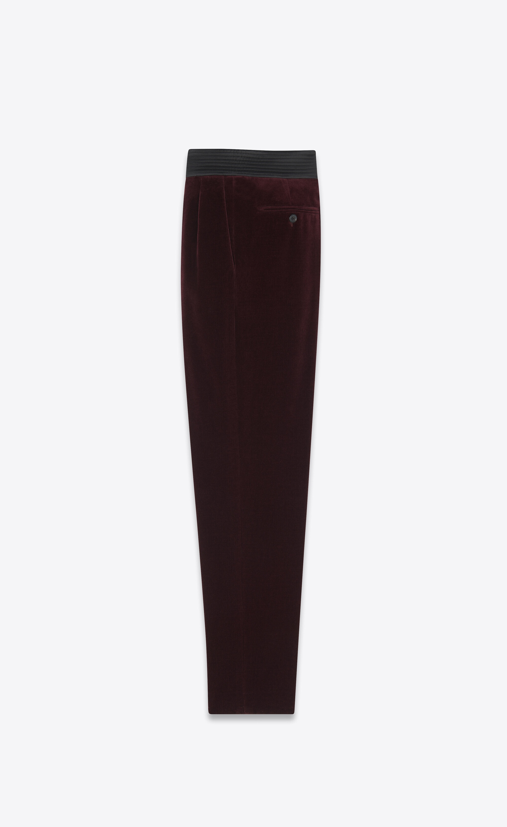 velvet-effect slim-cut trousers - 5