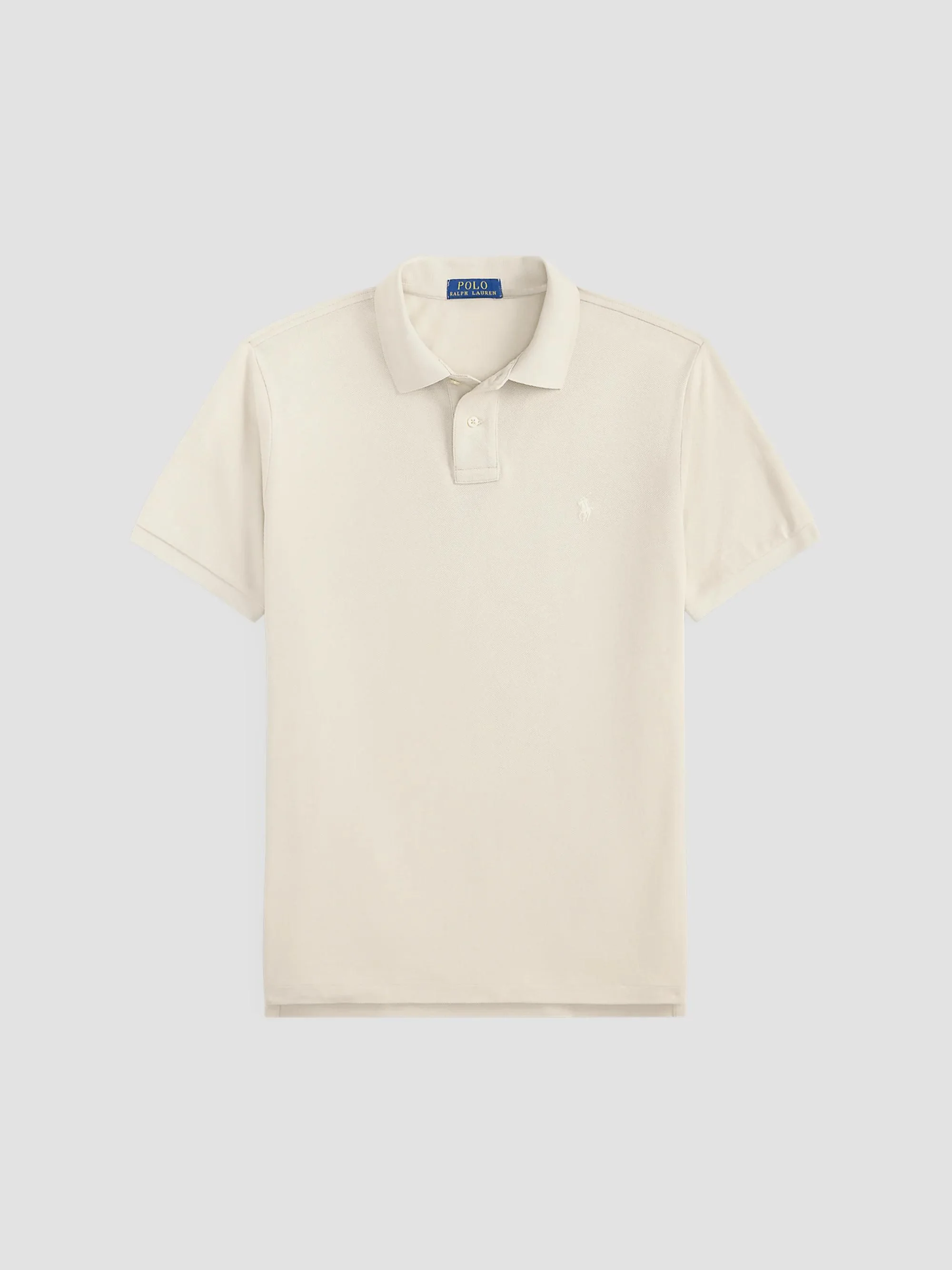 Men's Cotton Mesh Polo Shirt - Classic Stone - 1
