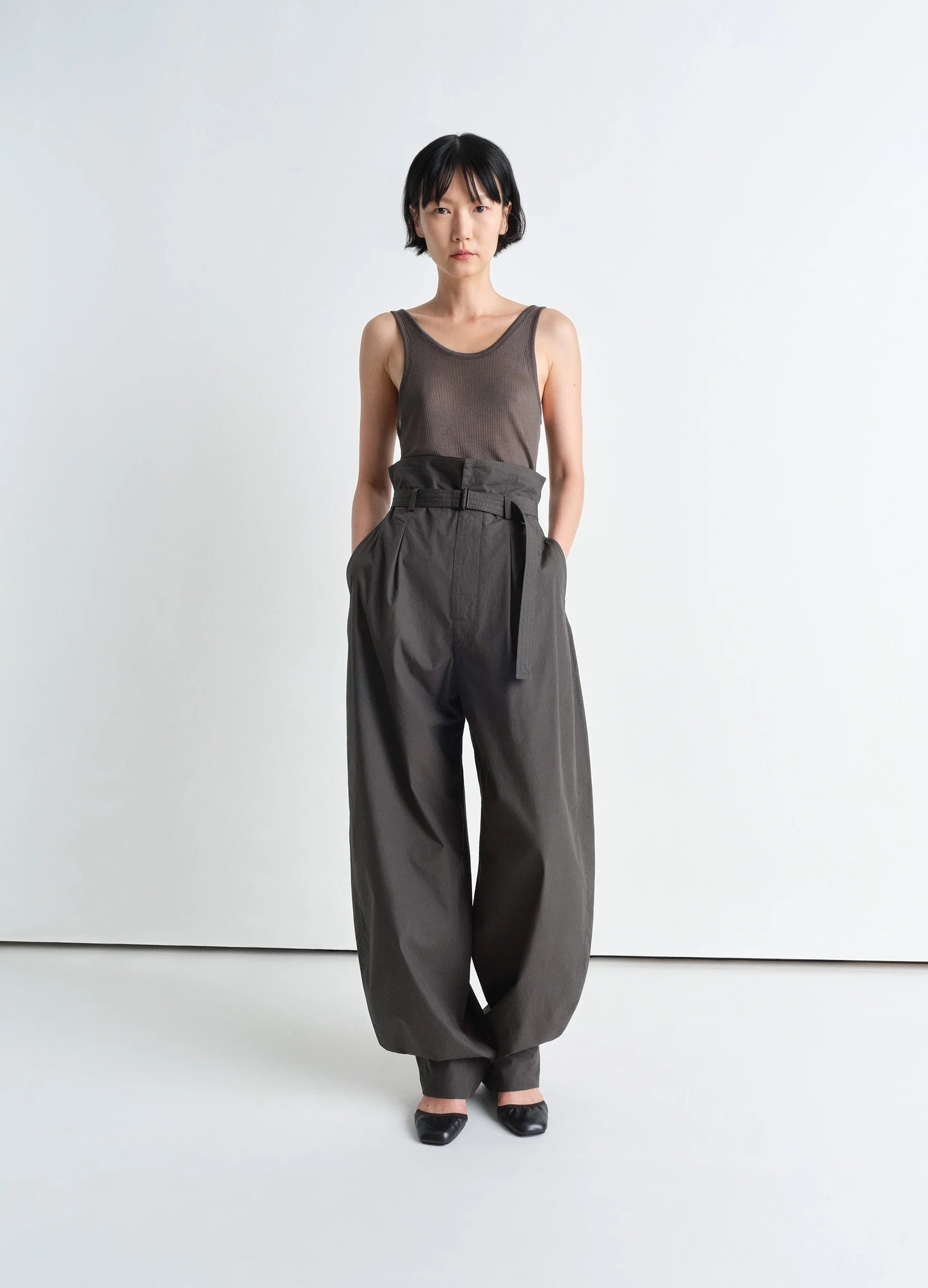 FOLDED WAISTBAND PANTS - 4