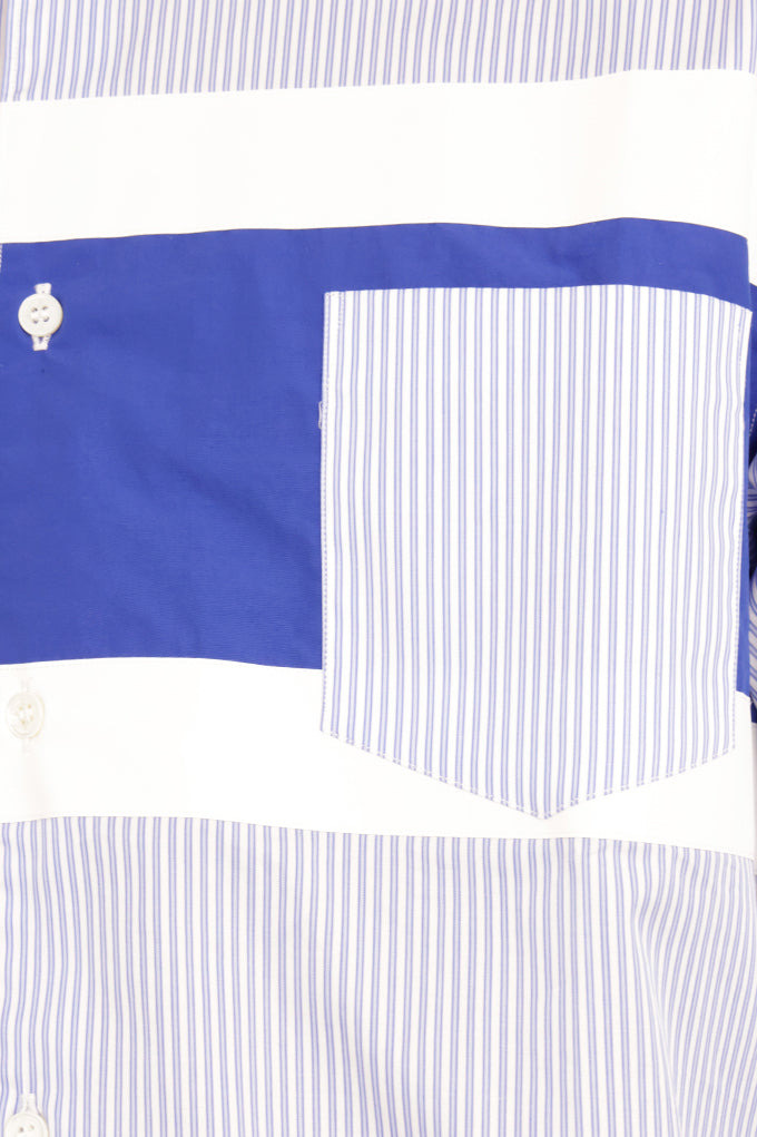 COTTON STRIPE SHIRT | BLUE/WHITE - 5