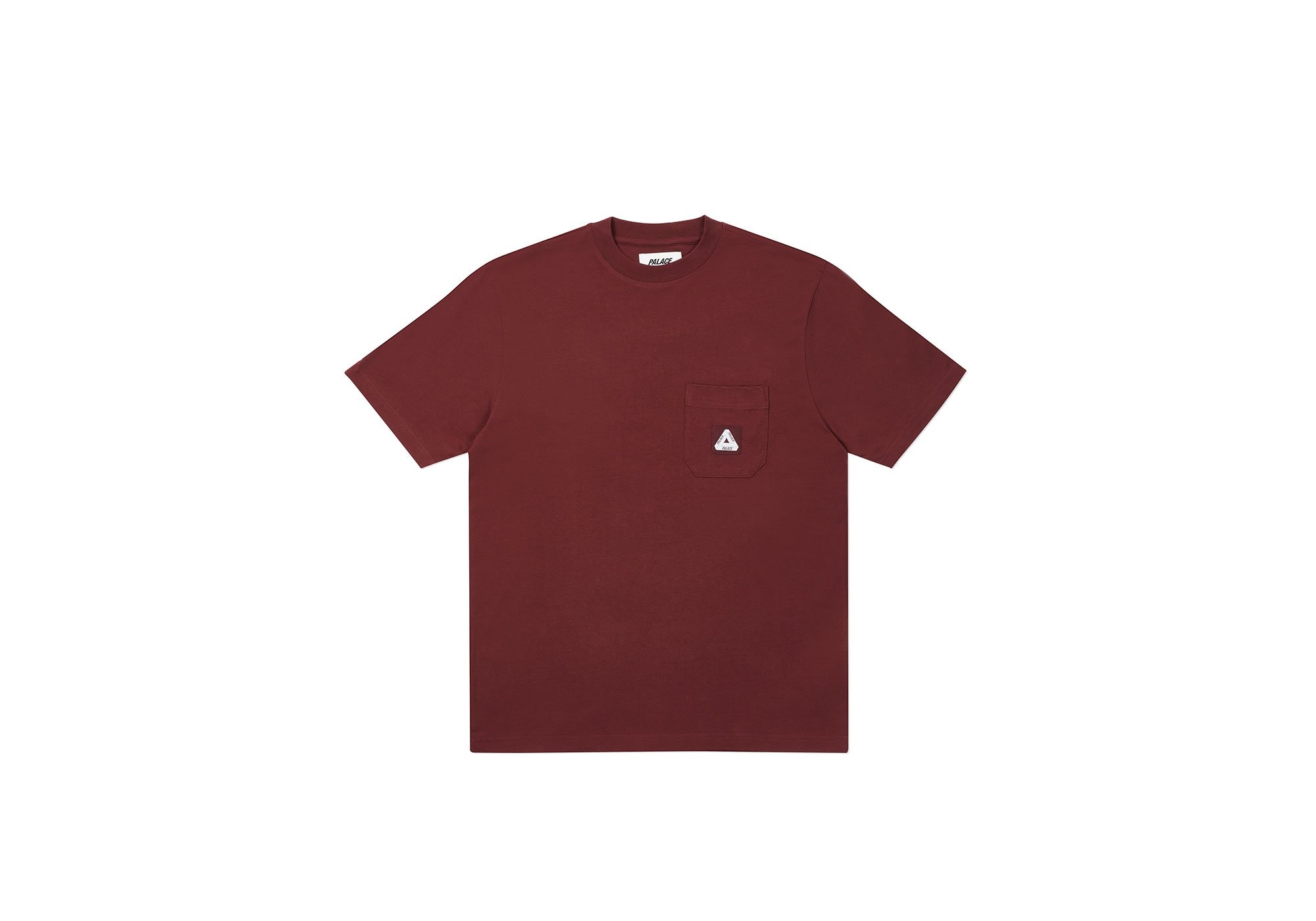 PATCH POCKET T-SHIRT BURGUNDY - 1