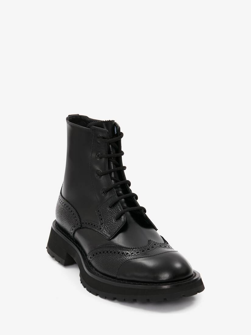 Men's Punk Worker Boot in Black - 2