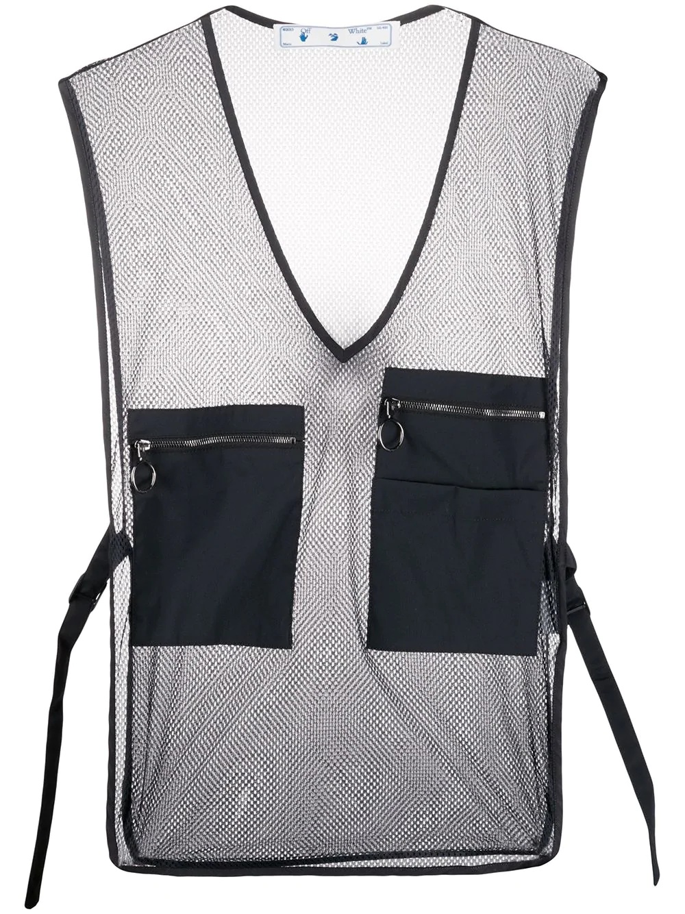 mesh pocket-detailed vest - 1