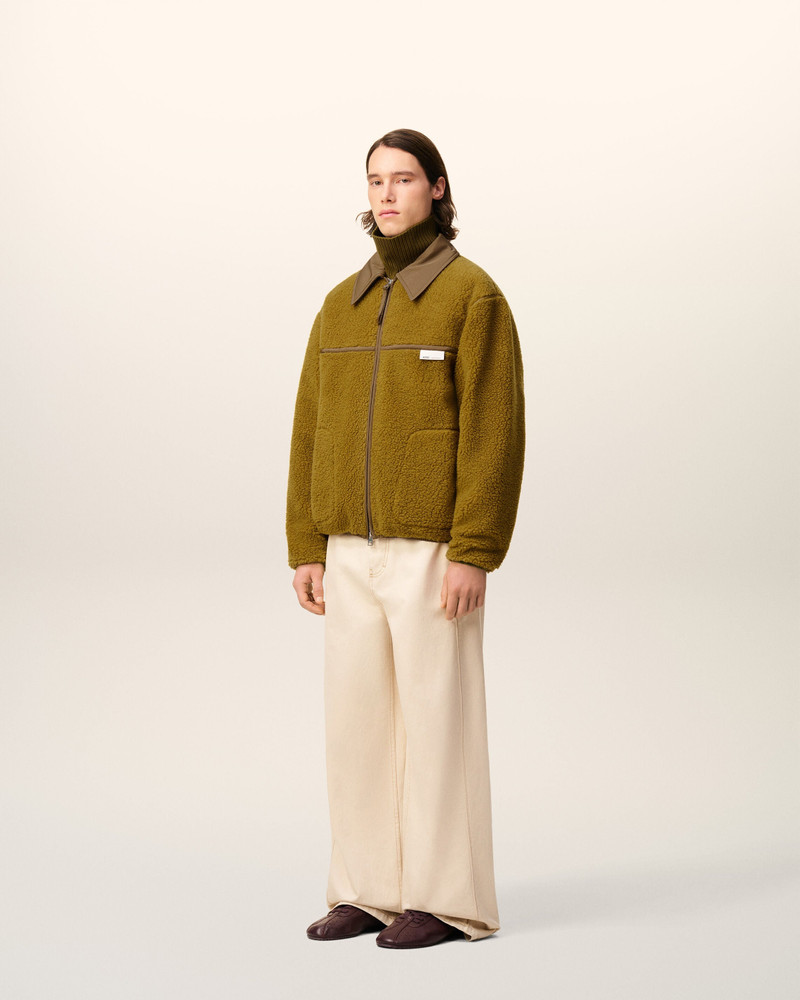 GREEN FLEECE ZIPPED JACKET 6