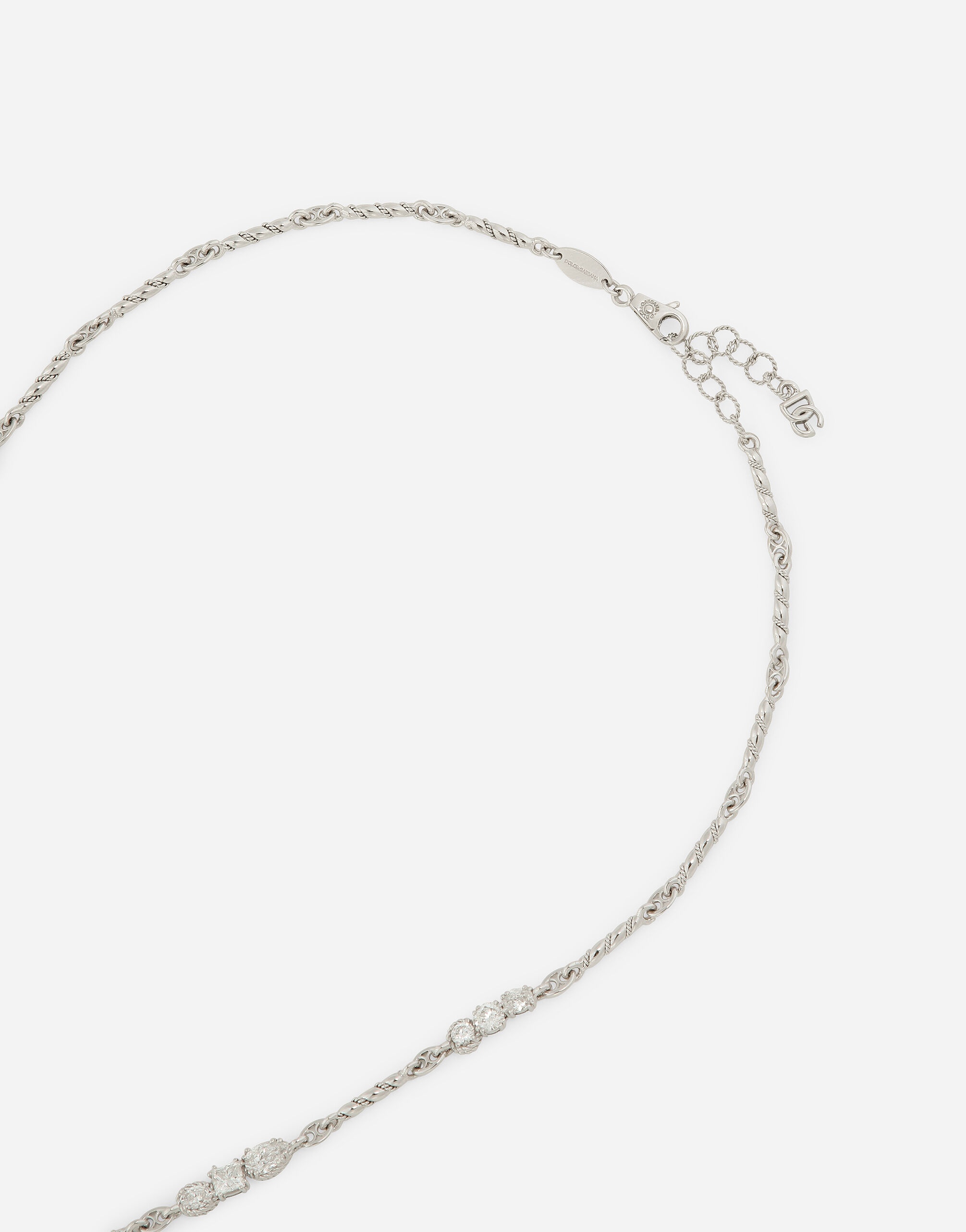 Easy Diamond necklace in white gold 18Kt and diamonds - 4