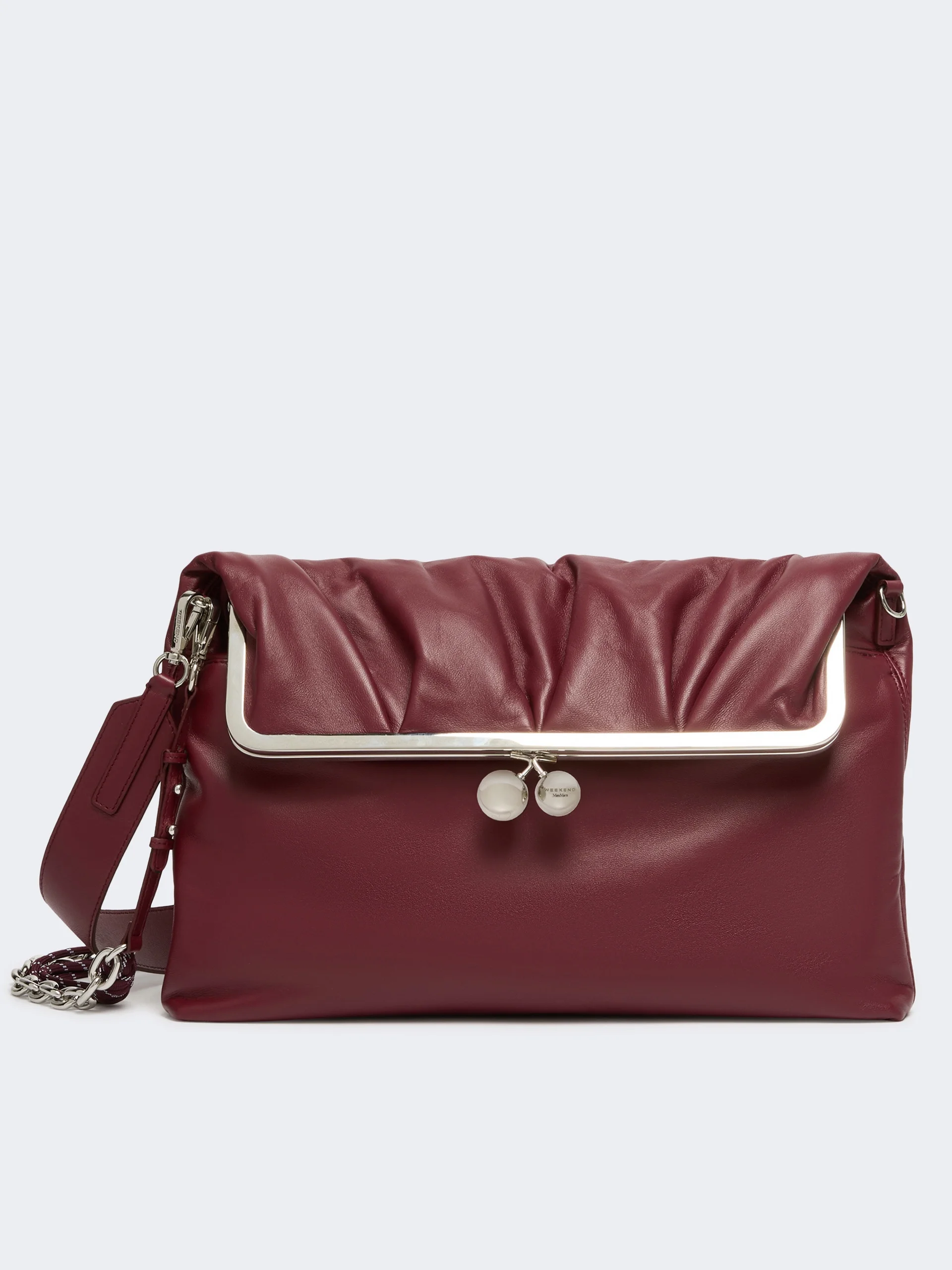 SLALOM Clutch-style sheepskin Pasticcino Bag - RUBY - 1