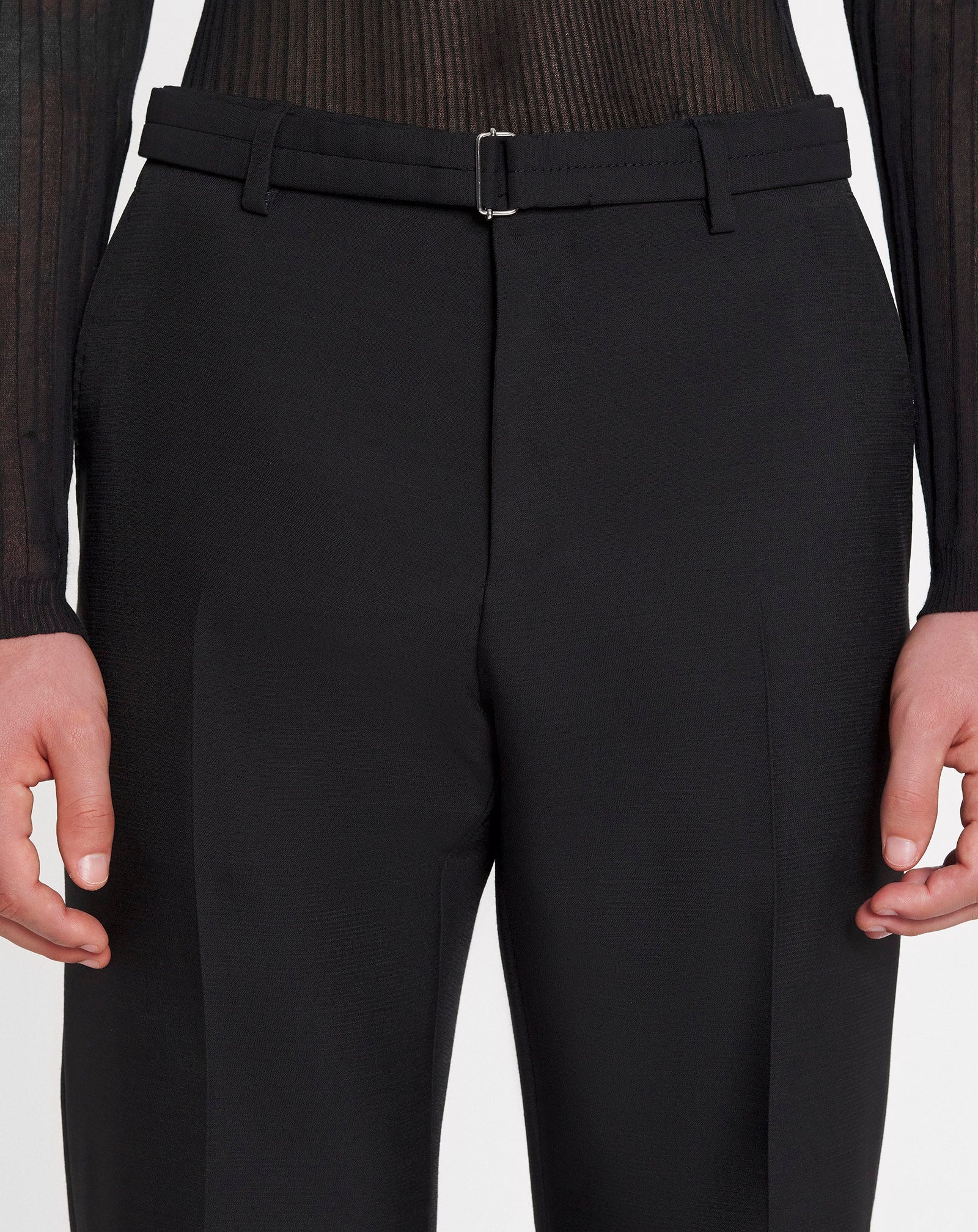 STRAIGHT-LEG PANTS WITH BELT - 5