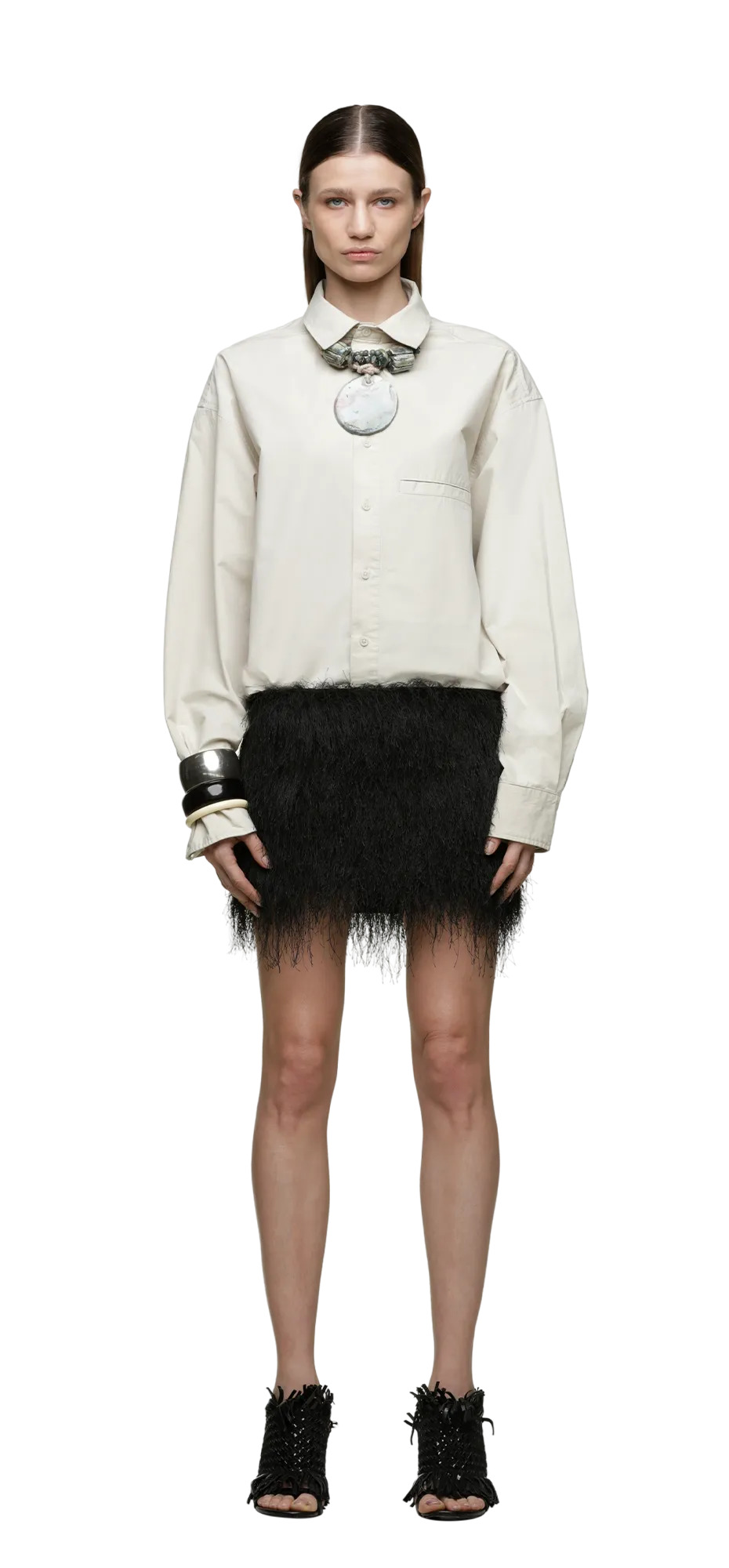 MICRO FRINGE SKIRT WIDOW - 3