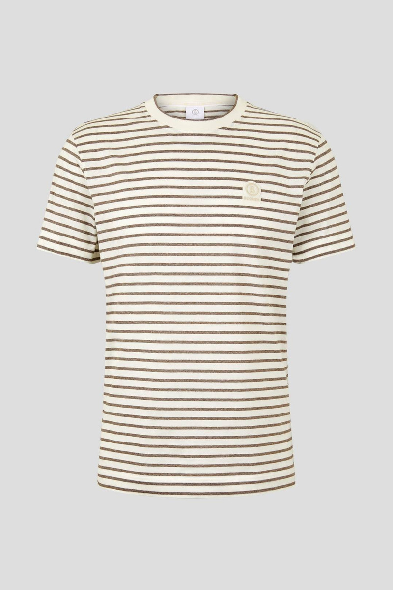 RAFAEL T-SHIRT IN BROWN/OFF-WHITE 1