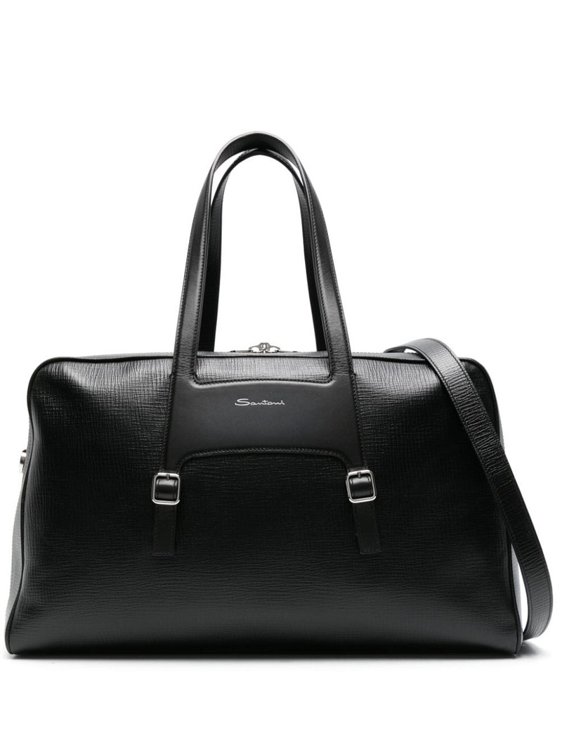 zip-up leather luggage bag 1