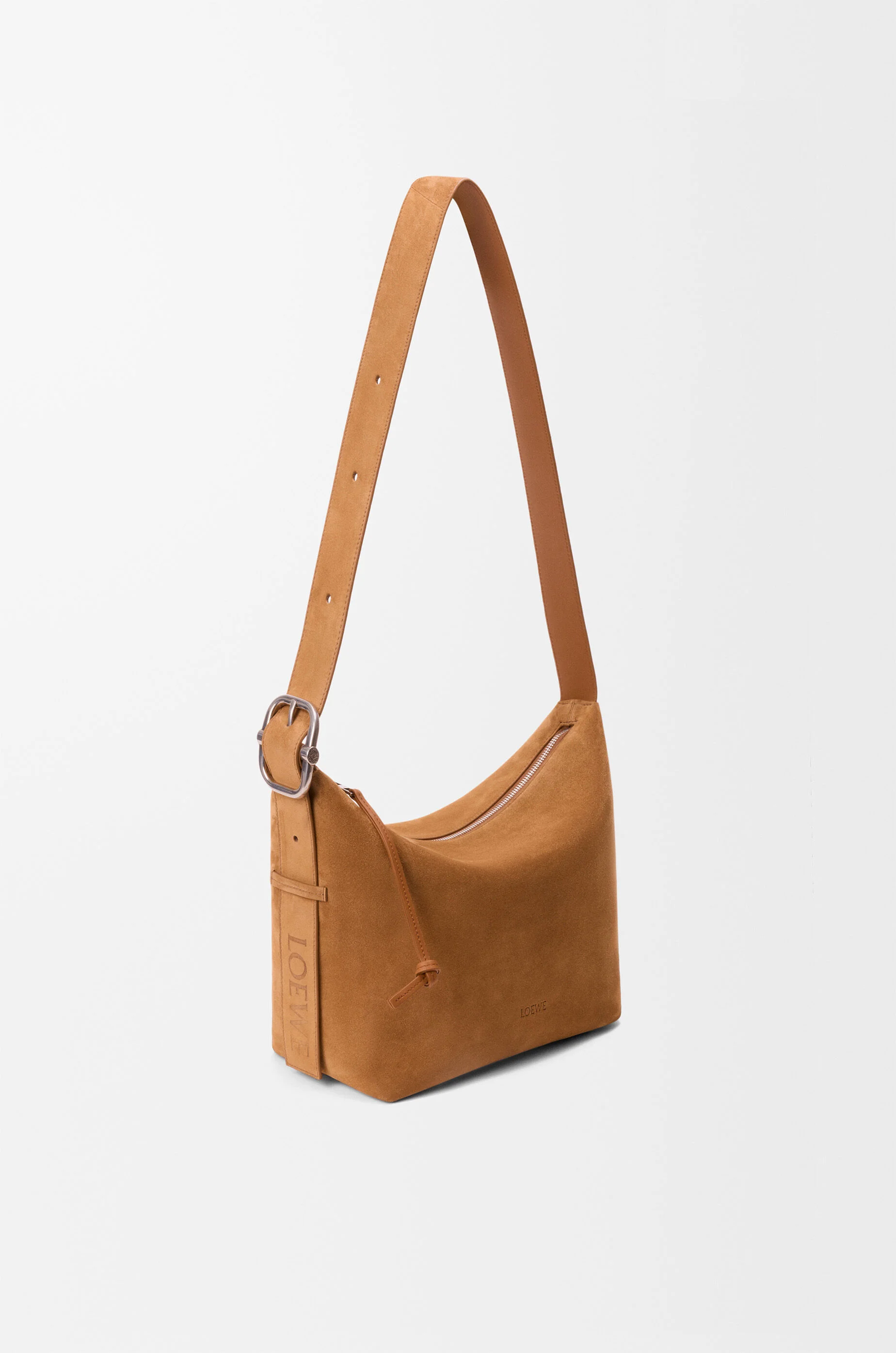 Medium Loop hobo in suede calfskin - 1