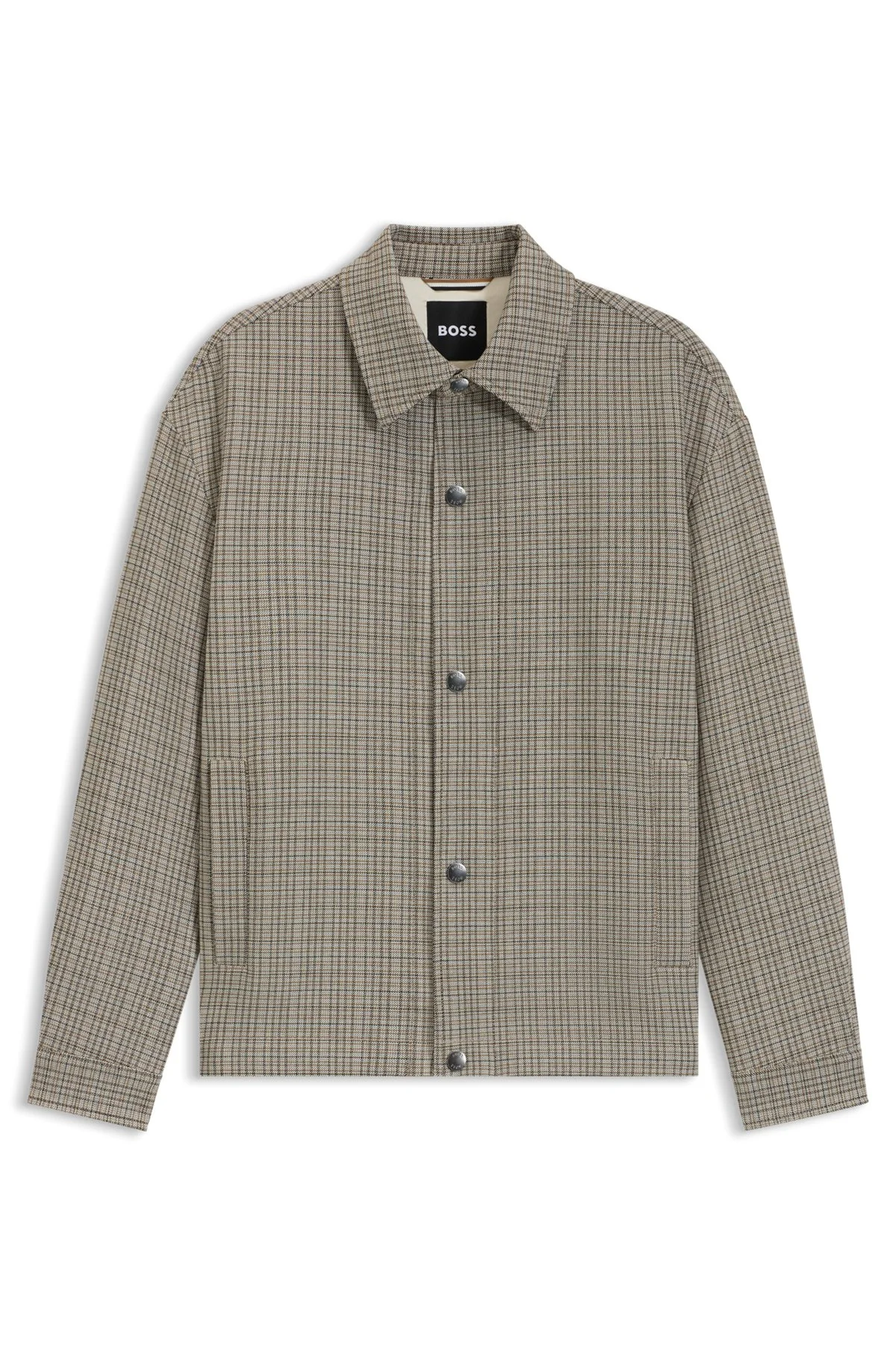 RELAXED-FIT OVERSHIRT IN PADDED STRETCH FABRIC - 1