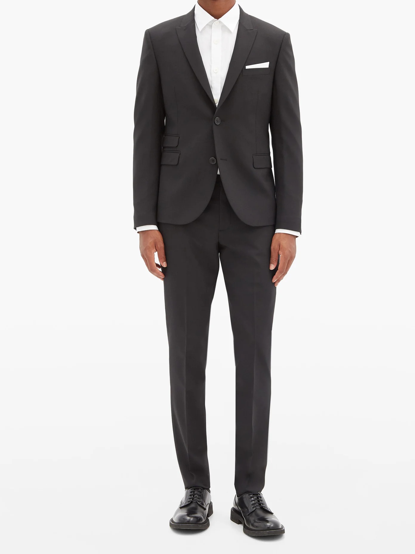 Travel slim-fit gabardine two-piece suit - 2