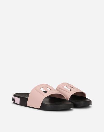 Dolce & Gabbana Rubber beachwear sliders with DG logo outlook