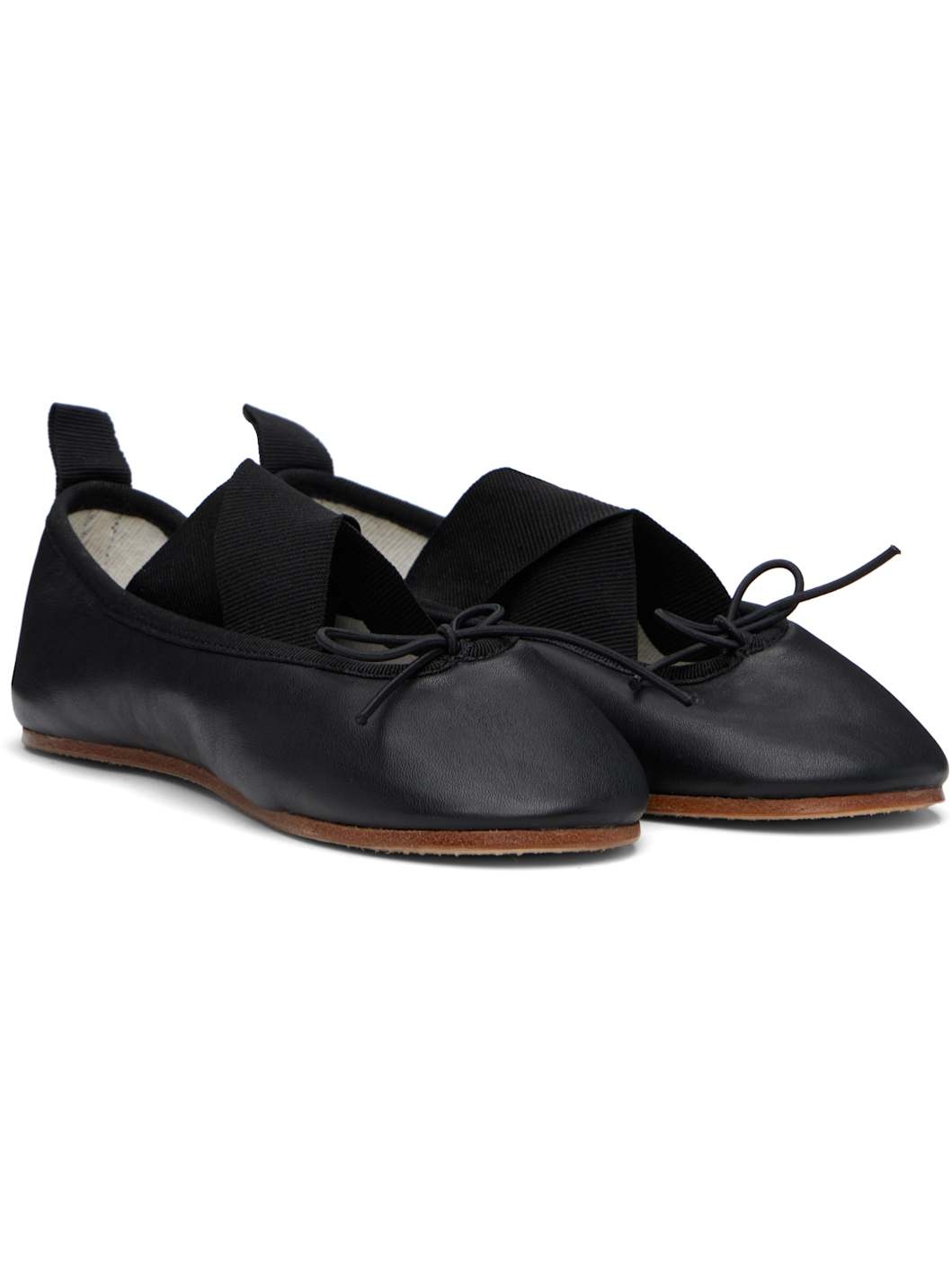 Black Gianna Ballerina Flats - 4