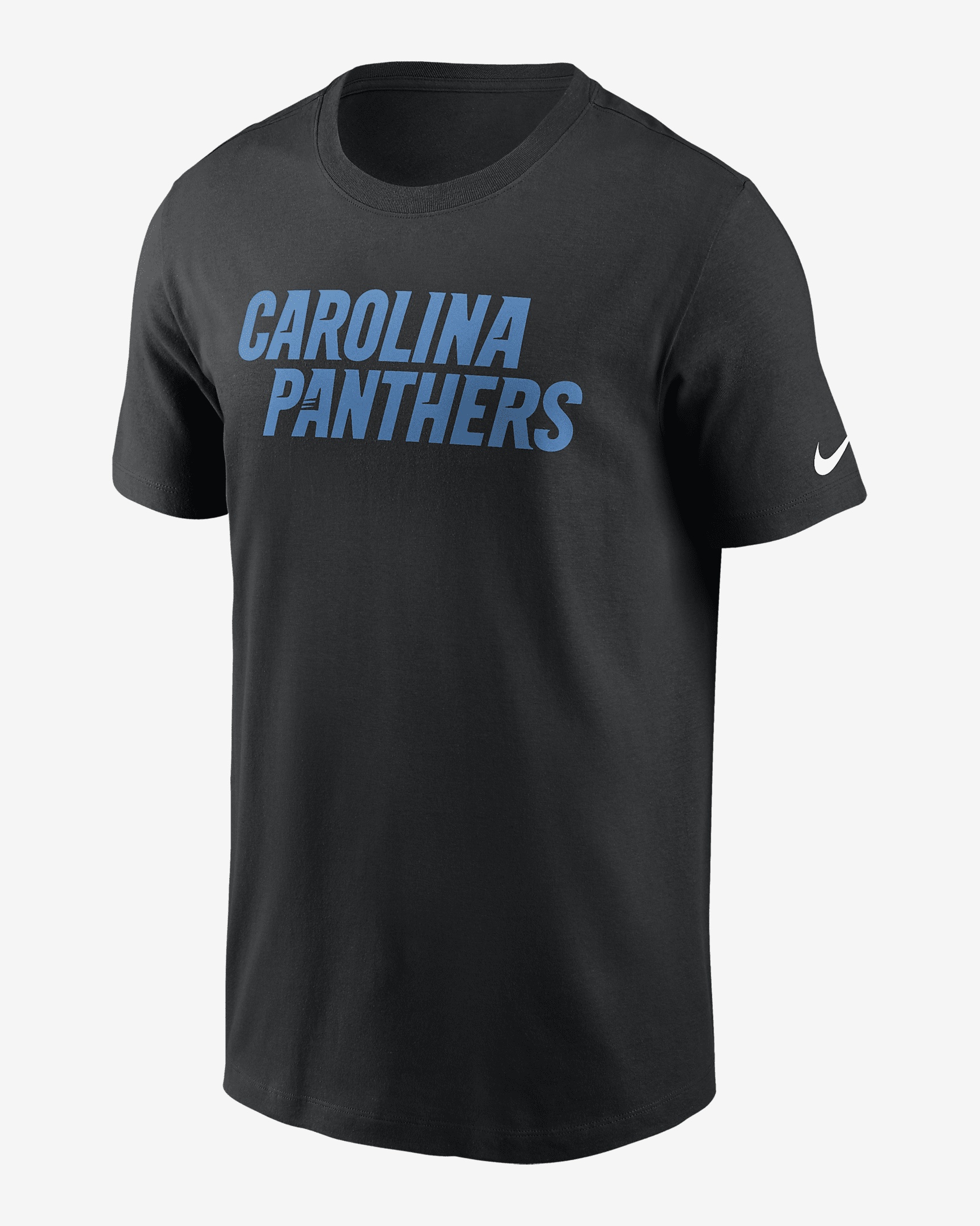 Carolina Panthers Primetime Wordmark Essential Nike Men's NFL T-Shirt - 1