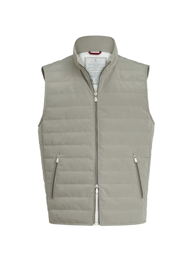Men's Bonded Nylon Down Vest - Khaki 1