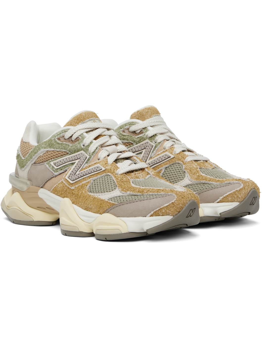 Khaki & Gray 9060 Sneakers - 4
