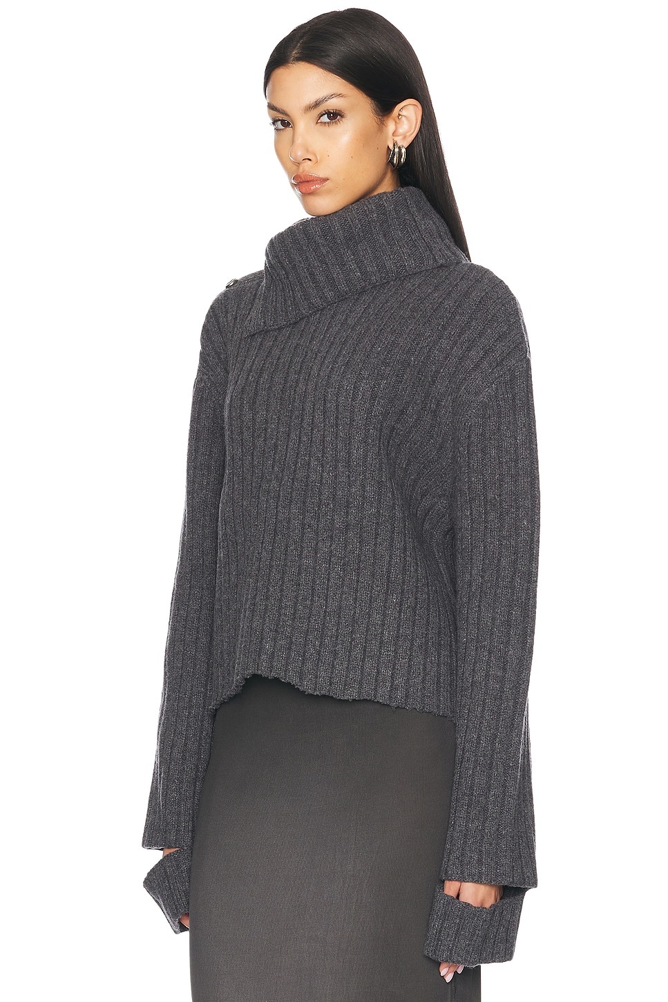 Cut Out Sleeve Sweater - 3