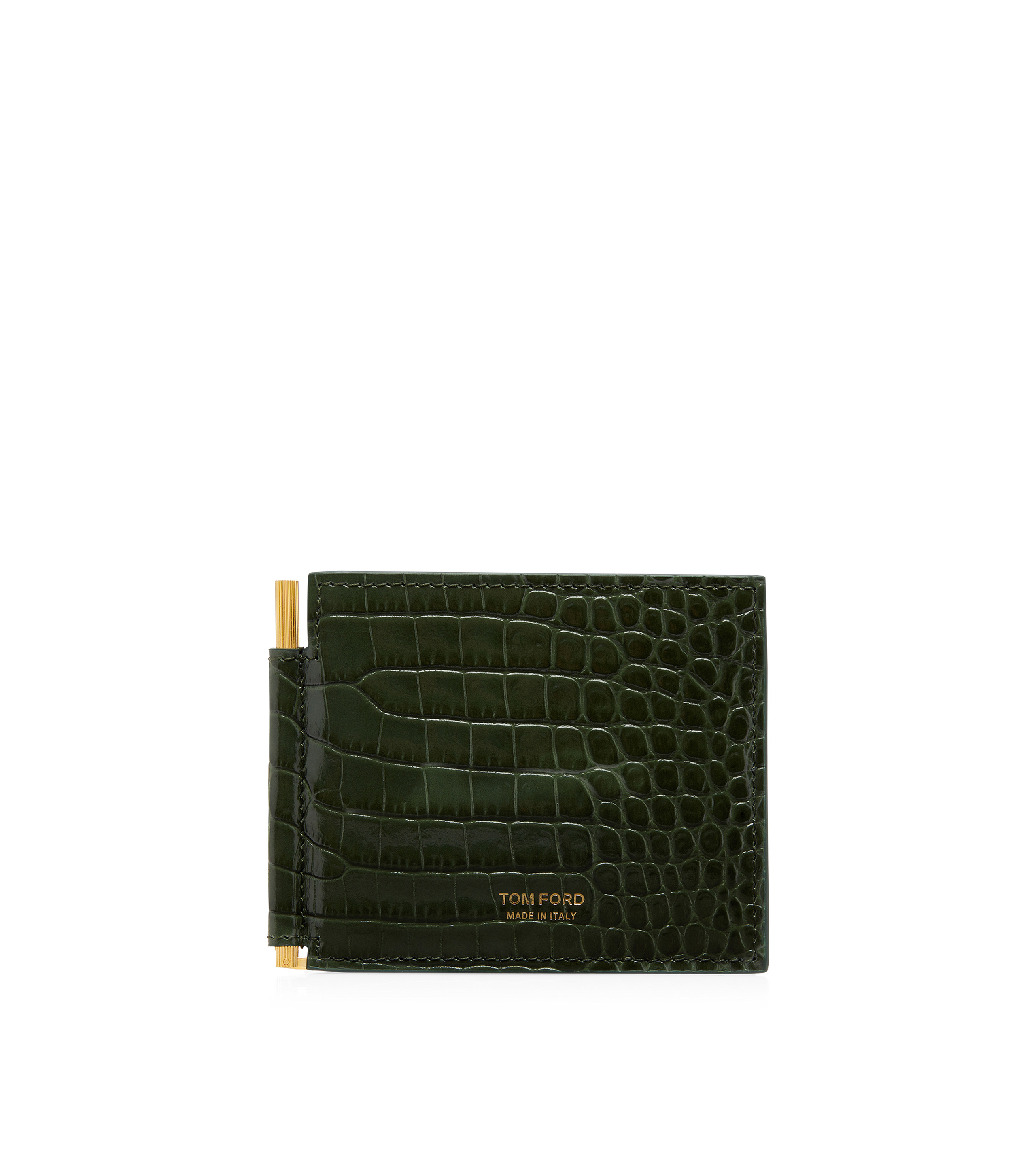 PRINTED CROC MONEY CLIP WALLET - 1