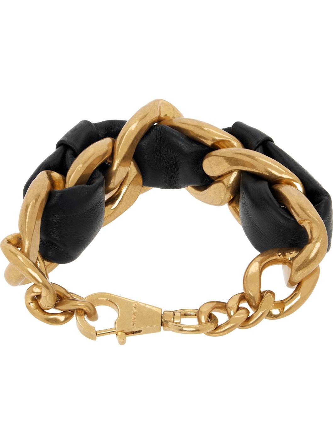 Golf & Black 1945 Soft Chain Leather Bracelet - 2