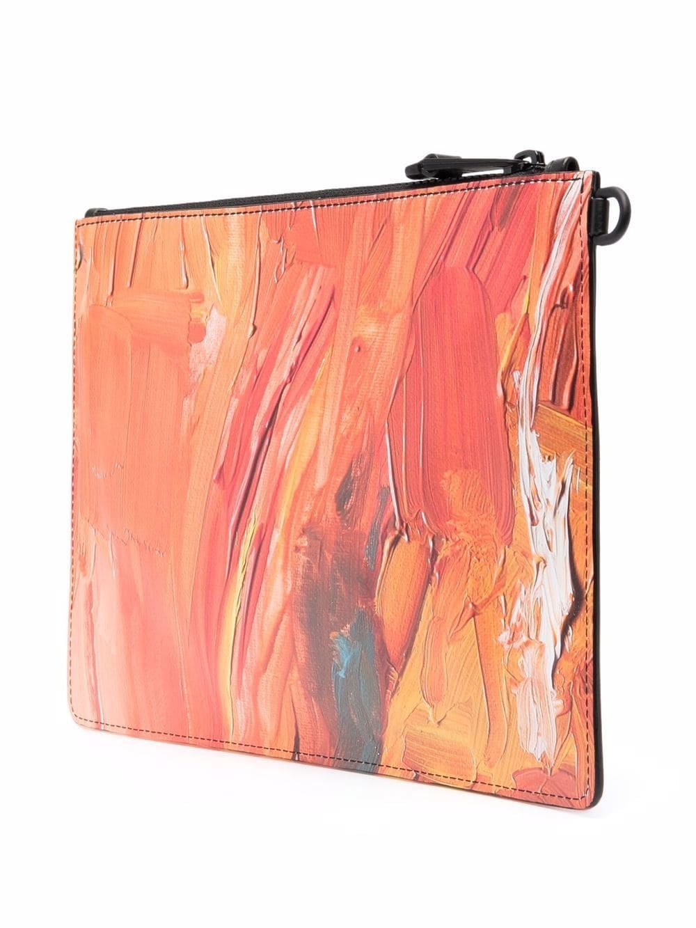 paint-print logo clutch bag - 3