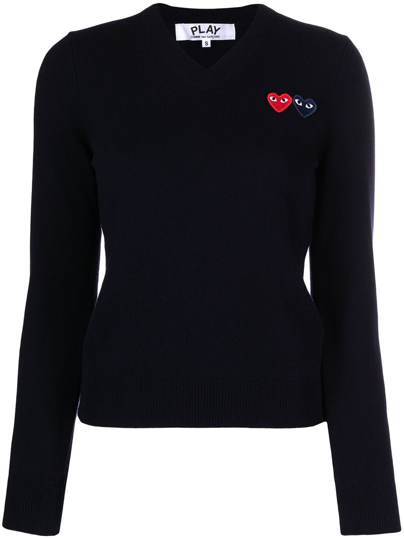 double heart motif jumper 1