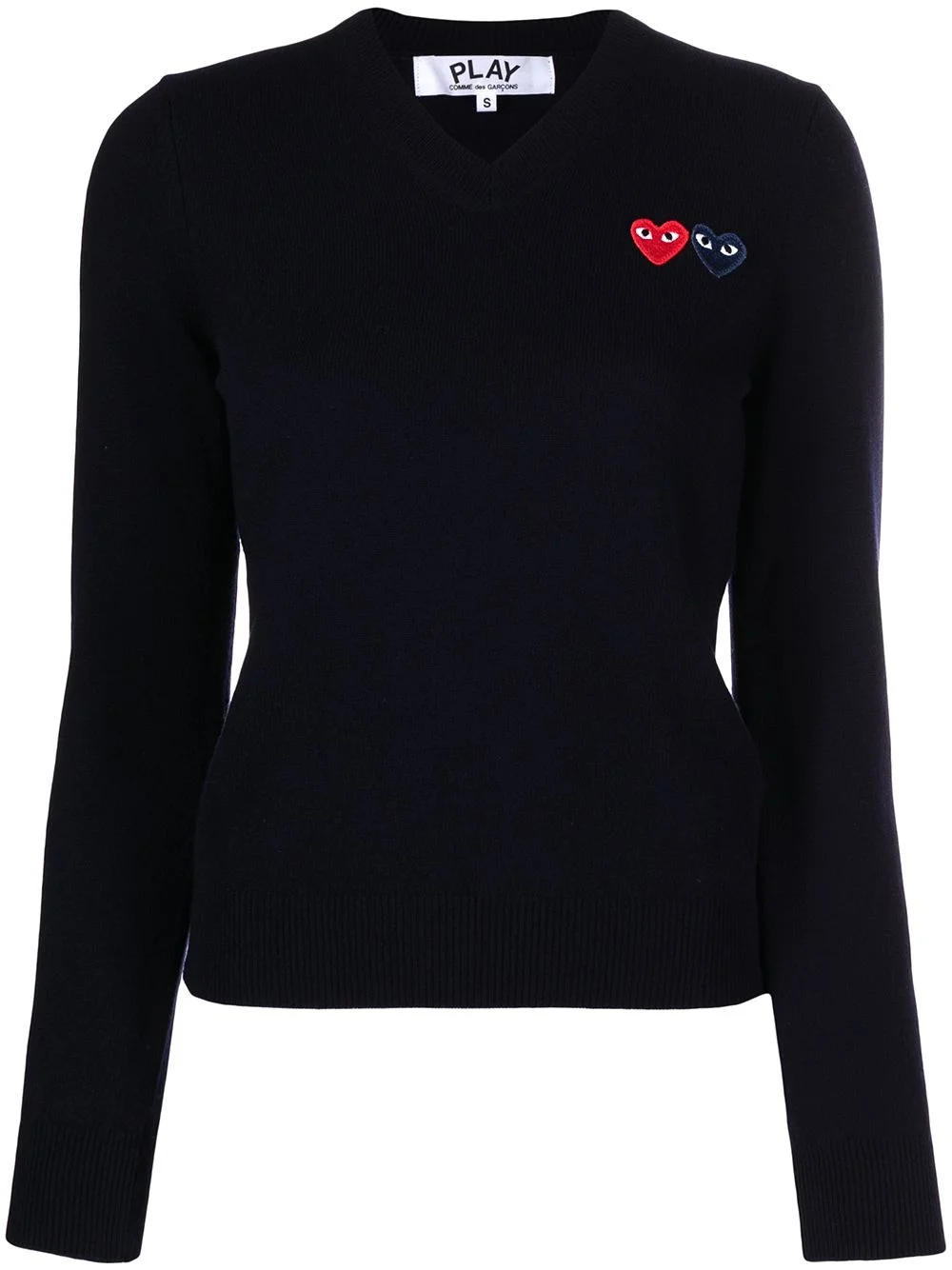double heart motif jumper - 1