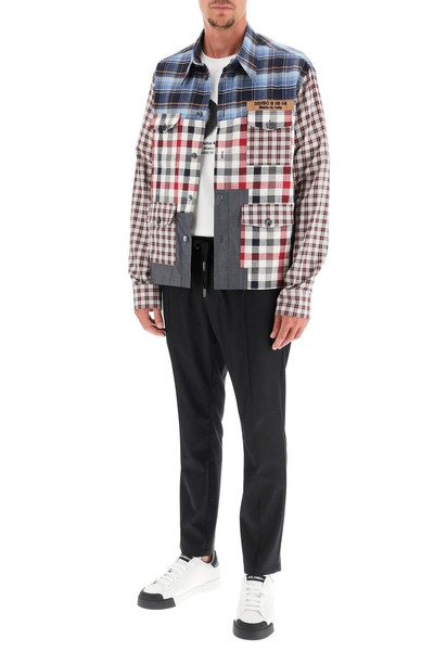 Dolce & Gabbana CHECK PATCHWORK MULTI-POCKET SHIRT outlook