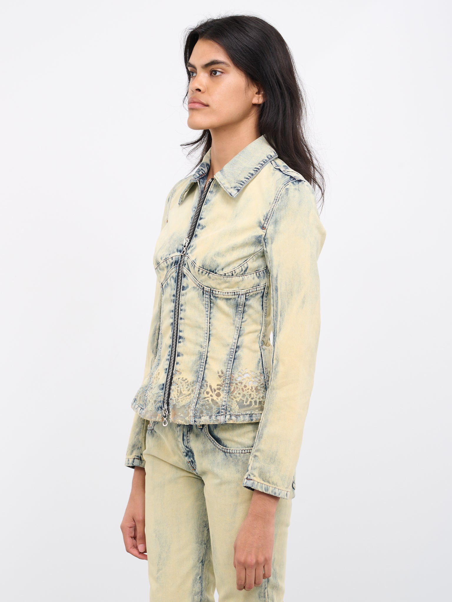 De-Milly-Fsc Lace Denim Jacket - 2