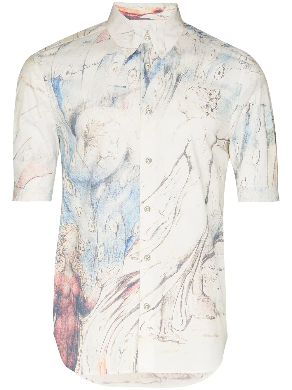 abstract-print cotton shirt - 1