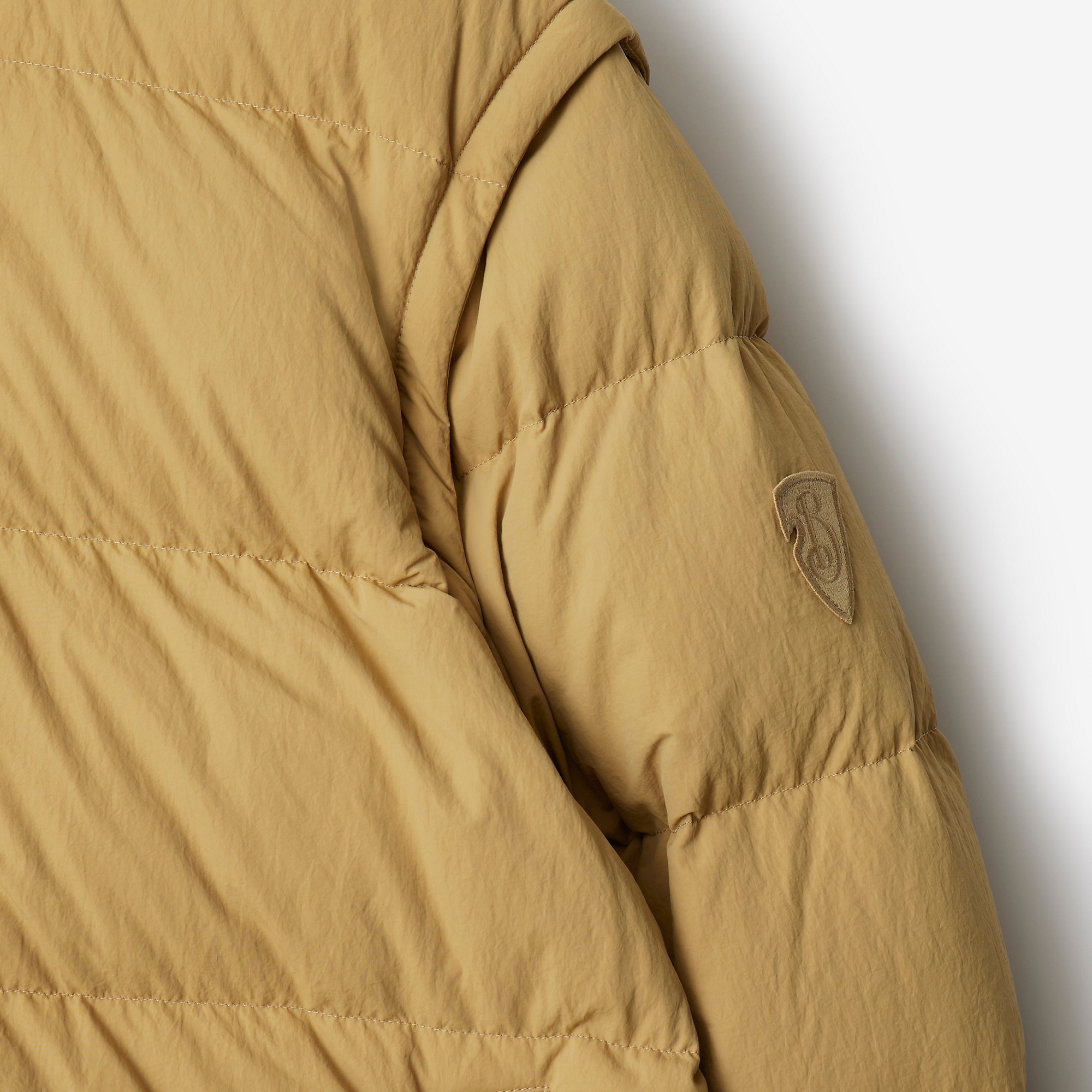 Detachable Sleeve Nylon Puffer Jacket - 7