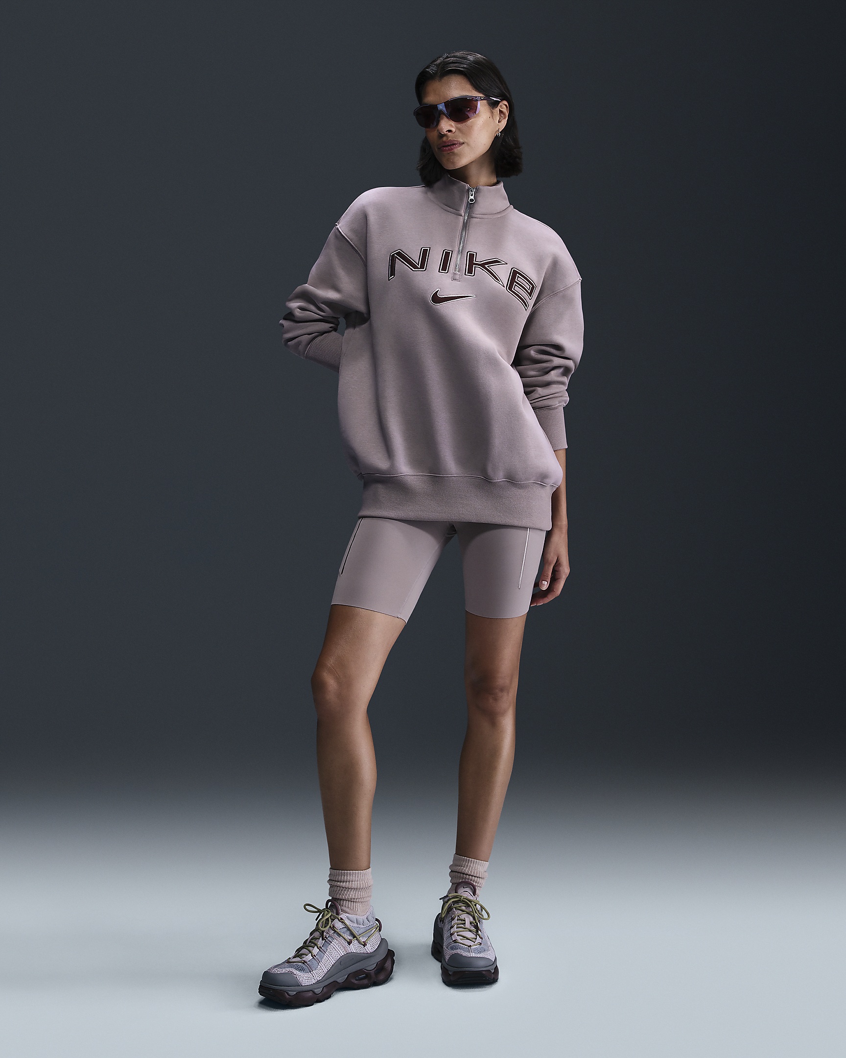 Nike Sportswear Phoenix Fleece Women's Oversized 1/4-Zip Logo Top - 4