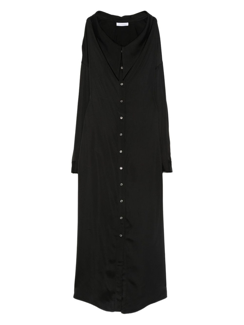 scoop neckline shirt maxi dress 1