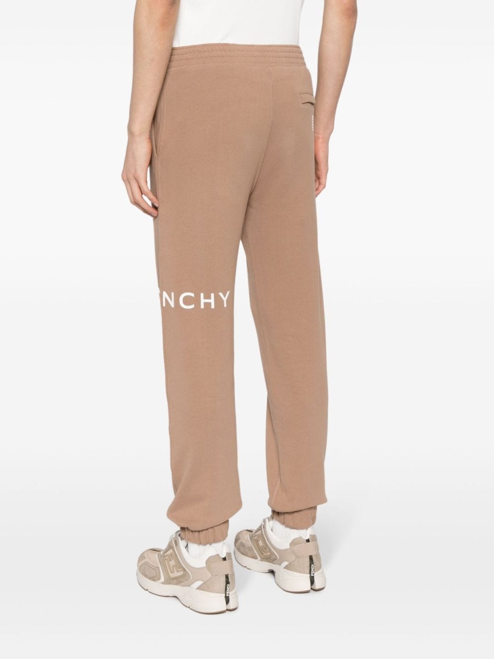 logo-print cotton track pants - 4