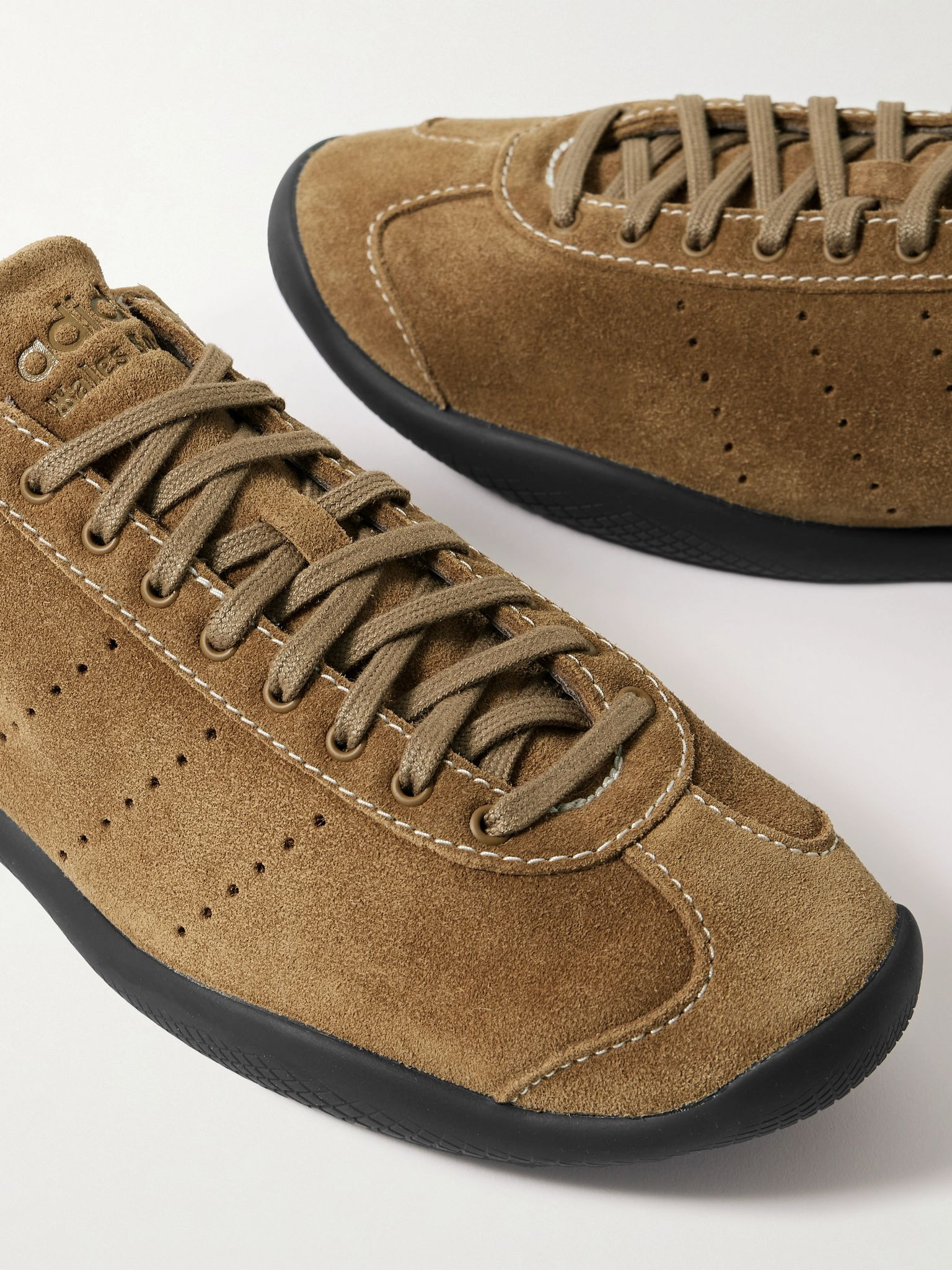 + Wales Bonner Kartintha Lo Pro Perforated Suede Sneakers Brown - 5
