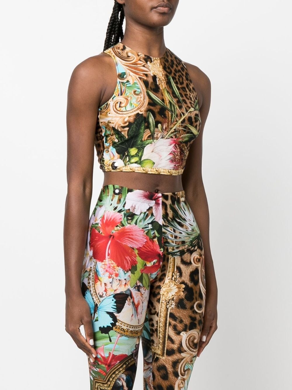 Baroque Flowers cropped top - 3
