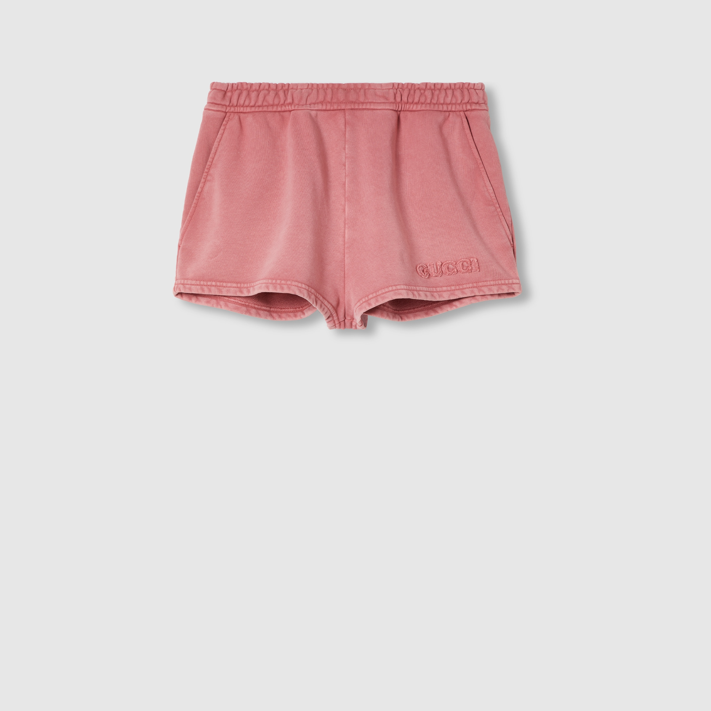 Embroidered cotton jersey shorts - 1