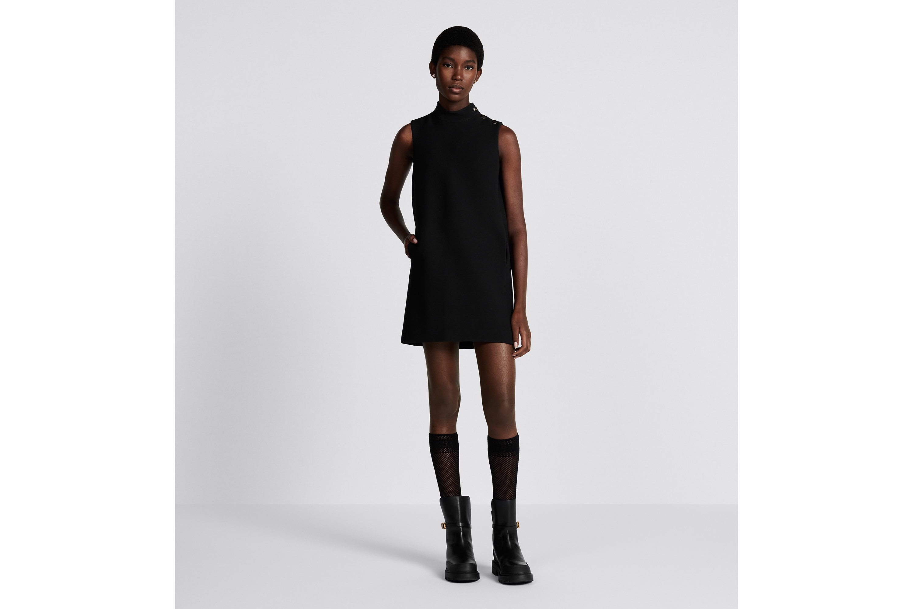 Dior Short Dress with 'CD' Buttons | REVERSIBLE