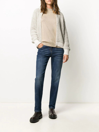 Brunello Cucinelli waffle knit cardigan  outlook