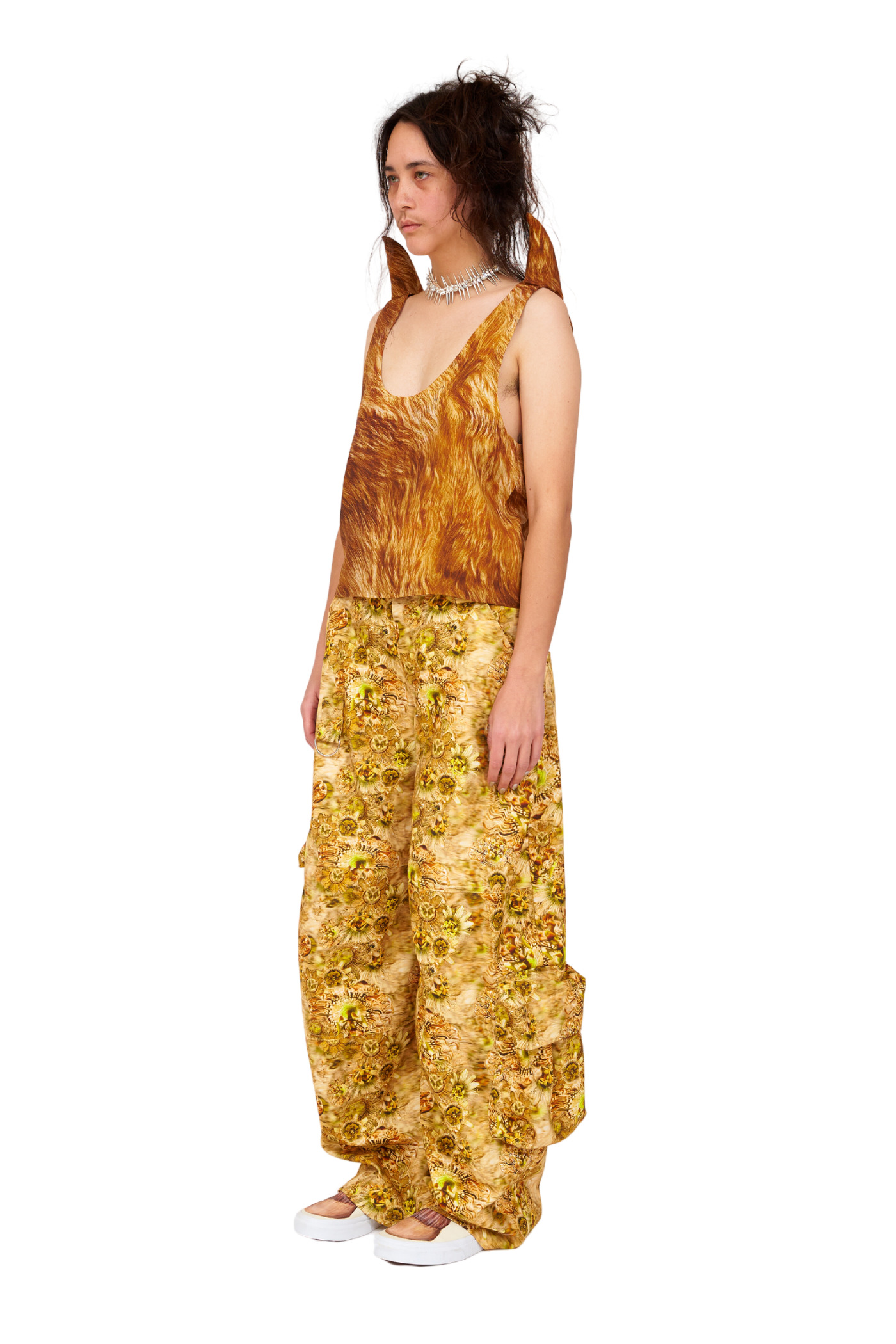 BROWN FUR HORN TANK - 4