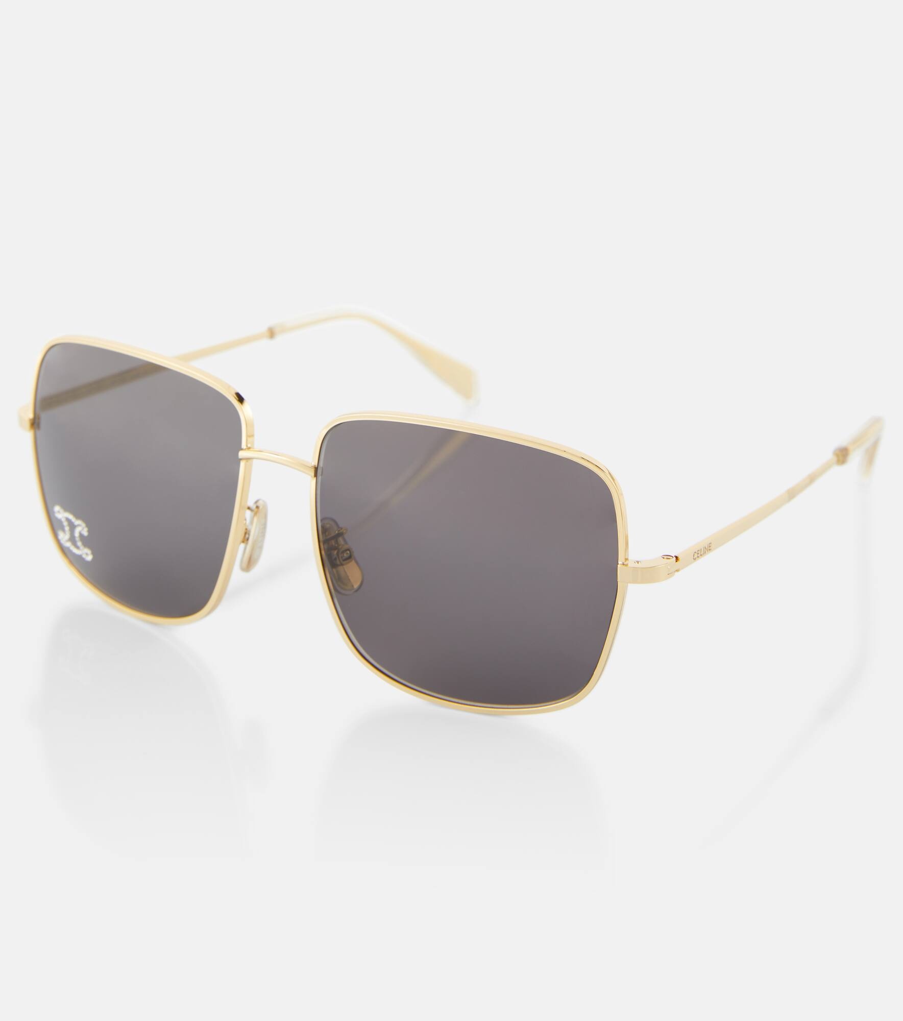 Triomphe embellished square sunglasses - 4