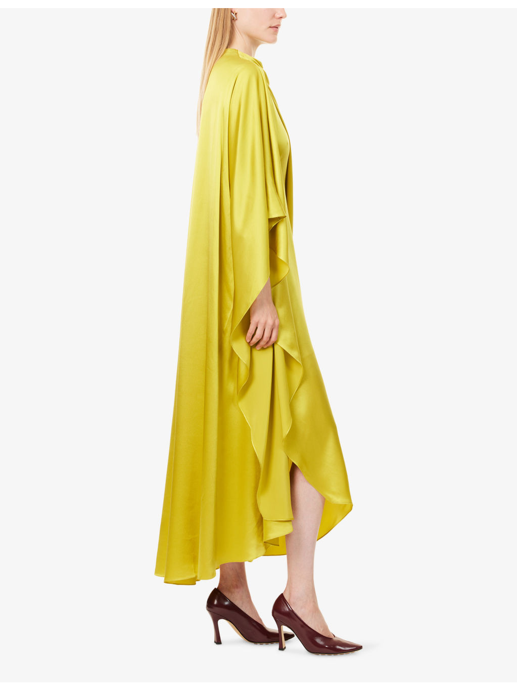 Hiba Draped Silk Maxi Dress - 3