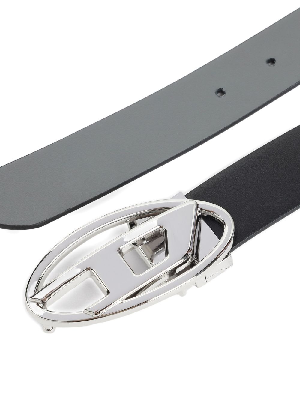 logo-plaque leather belt - 2