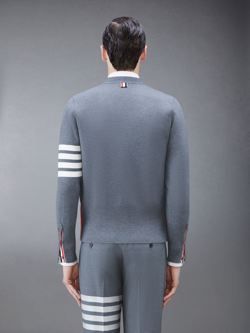 Thom Browne Wool 4-Bar V-Neck Cardigan outlook