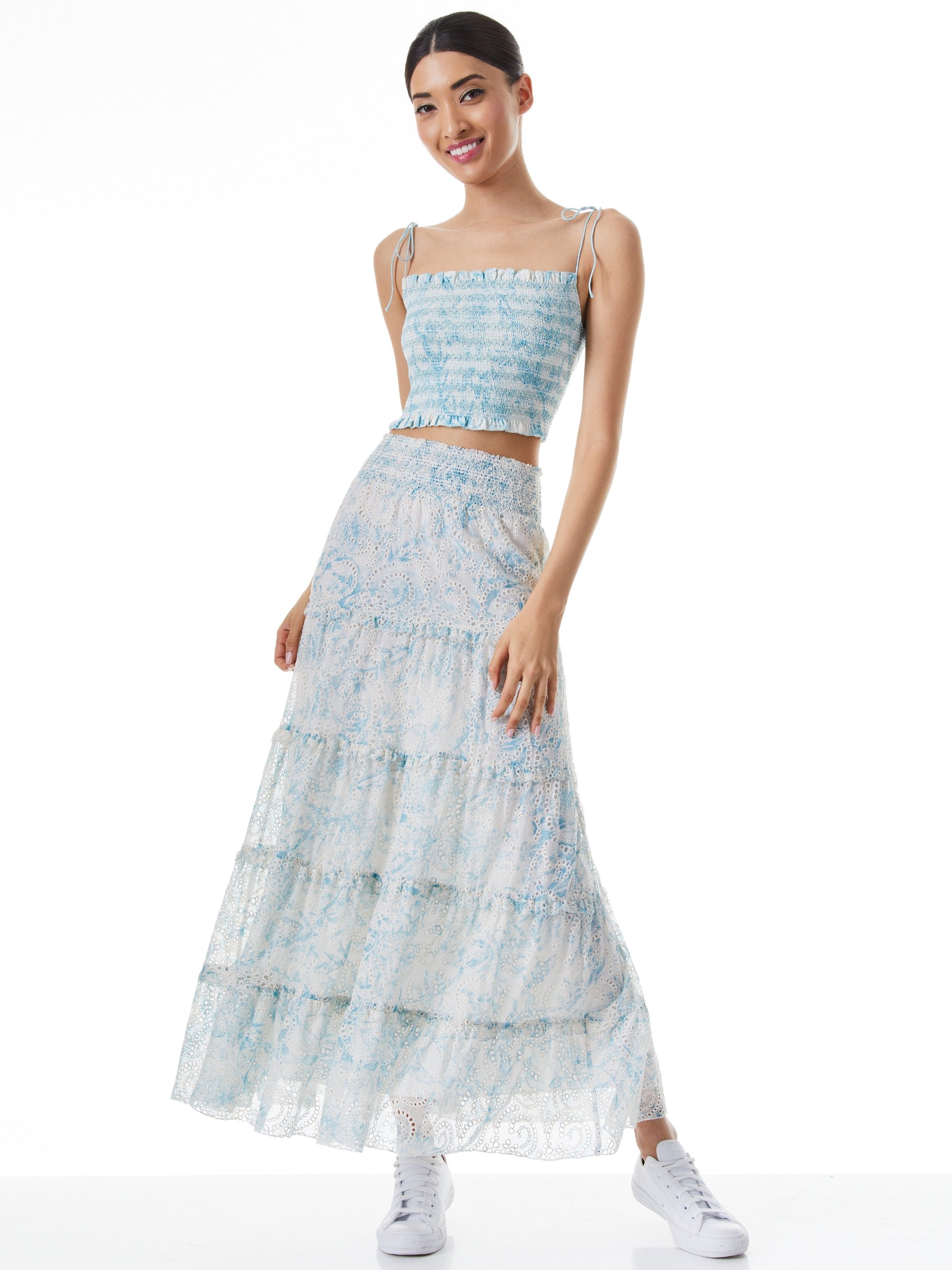 AISHA PANEL RUFFLED MAXI SKIRT - 6