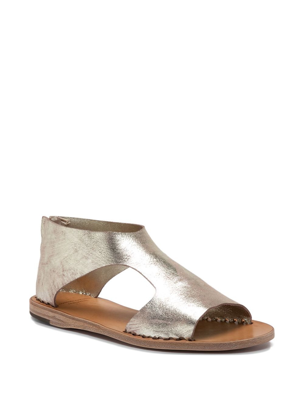 metallic leather sandals - 2